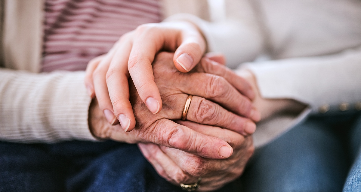 couple holding hands