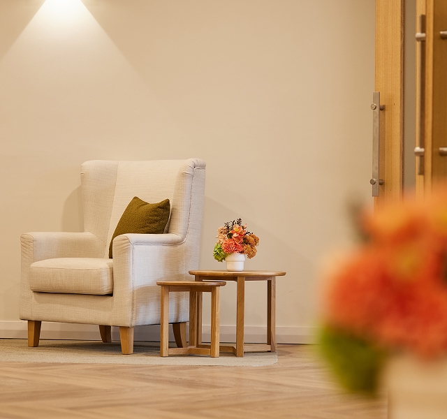 seating area at funeral home