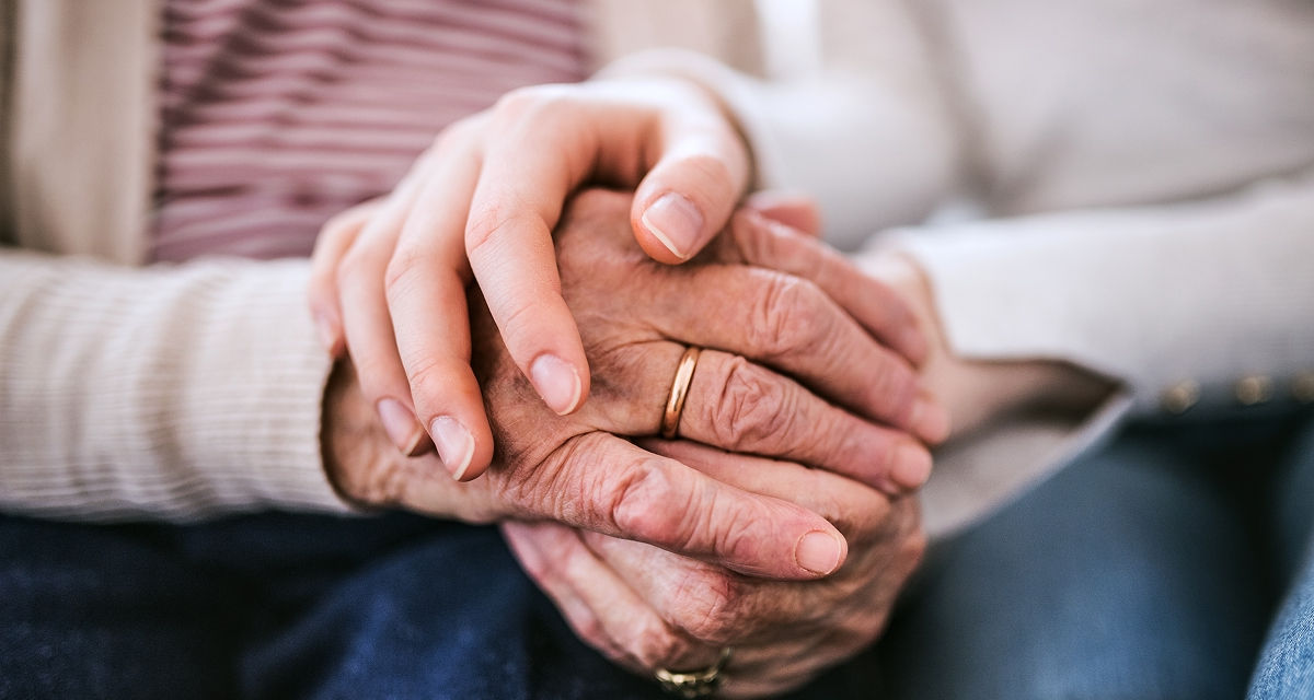 couple holding hands