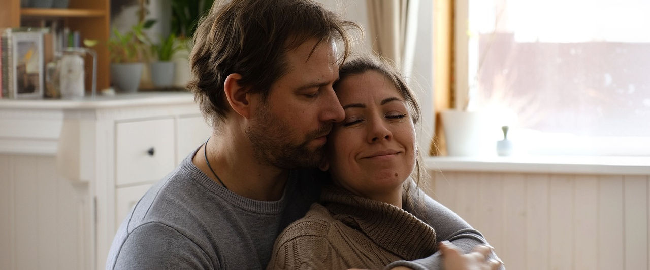 couple hugging