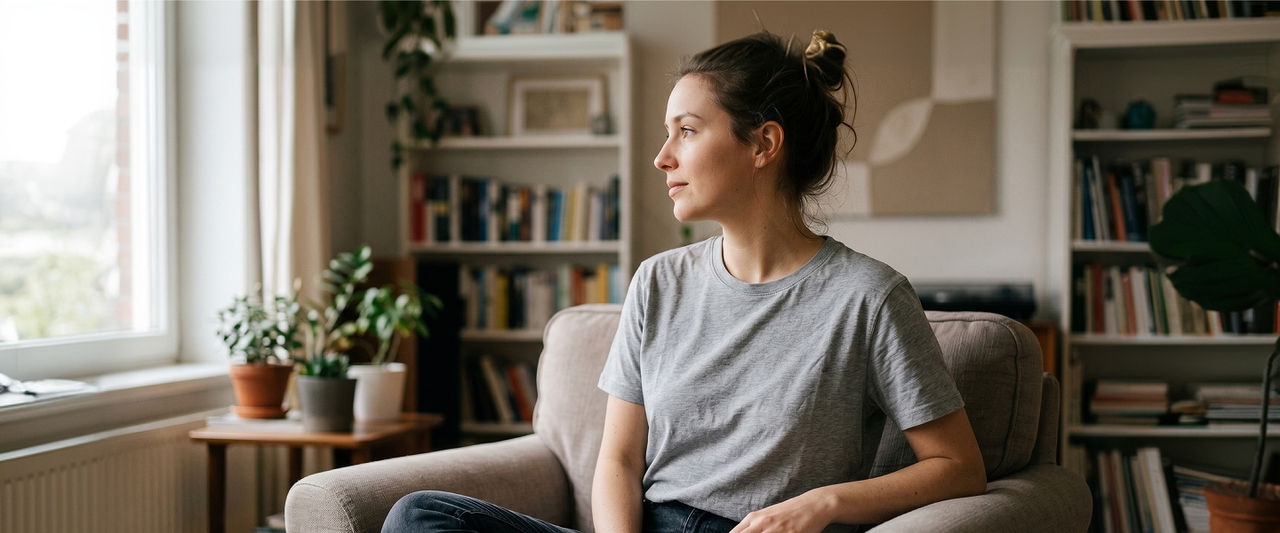 woman contemplating
